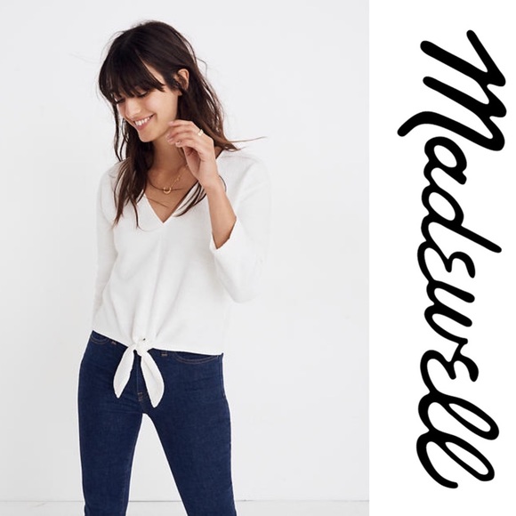 Madewell Tops - Madewell - Texture & Thread Tie-Front Top